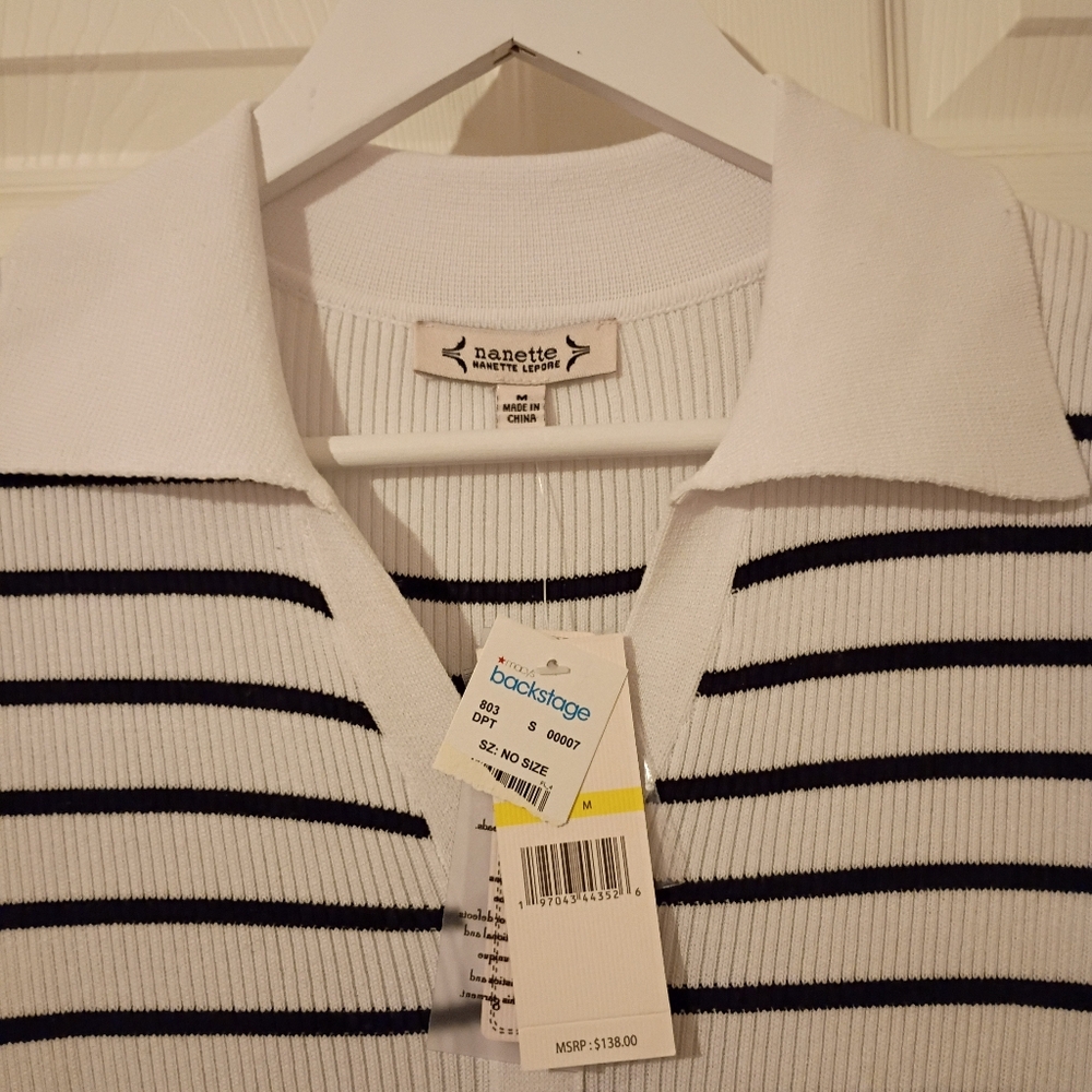Nanette White 🤍 Striped Midi Dress - Picture 4 of 4